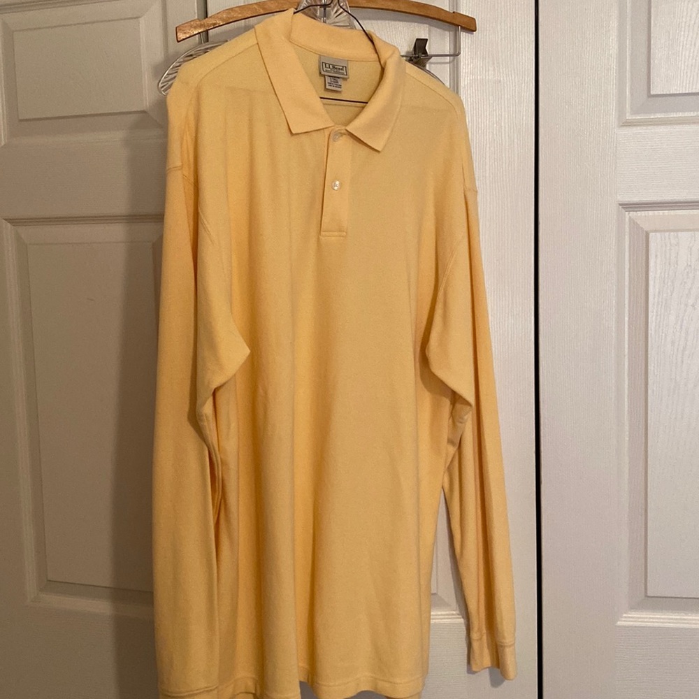 Yellow LL bean  long sleeve polo